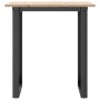 Mesa de comedor marco O madera maciza pino y acero 70x70x75 cm de , Mesas de cocina y de comedor - Ref: Foro24-3282671, Preci...