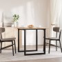 Mesa de comedor marco O madera maciza pino y acero 80x80x75 cm de , Mesas de cocina y de comedor - Ref: Foro24-3282673, Preci...