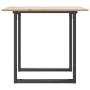 Mesa de comedor marco O madera maciza pino y acero 80x80x75 cm de , Mesas de cocina y de comedor - Ref: Foro24-3282673, Preci...