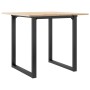Mesa de comedor marco O madera maciza pino y acero 80x80x75 cm de , Mesas de cocina y de comedor - Ref: Foro24-3282673, Preci...