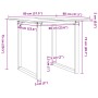 Mesa de comedor marco O madera maciza pino y acero 80x80x75 cm de , Mesas de cocina y de comedor - Ref: Foro24-3282673, Preci...