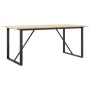 Mesa de comedor marco O madera maciza pino y acero 180x90x75cm de , Mesas de cocina y de comedor - Ref: Foro24-3282678, Preci...