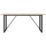 Mesa de comedor marco O madera maciza pino y acero 180x90x75cm de , Mesas de cocina y de comedor - Ref: Foro24-3282678, Preci...