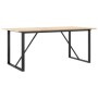 Mesa de comedor marco O madera maciza pino y acero 180x90x75cm de , Mesas de cocina y de comedor - Ref: Foro24-3282678, Preci...