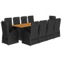 Set de comedor jardín 11 pzas con cojines ratán sintético negro de , Conjuntos de jardín - Ref: Foro24-3277634, Precio: 2,00 ...