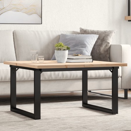 Mesa de centro marco O madera maciza pino y acero 80x80x45,5 cm de , Mesas de cocina y de comedor - Ref: Foro24-3282729, Prec...