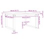 Mesa de centro marco O madera maciza pino y acero 80x80x45,5 cm de , Mesas de cocina y de comedor - Ref: Foro24-3282729, Prec...