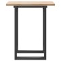 Mesa de comedor marco O madera maciza pino y acero 60x60x75,5cm de , Mesas de cocina y de comedor - Ref: Foro24-3282736, Prec...