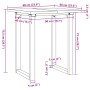 Mesa de comedor marco O madera maciza pino y acero 60x60x75,5cm de , Mesas de cocina y de comedor - Ref: Foro24-3282736, Prec...