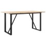 Mesa de comedor marco O madera maciza pino acero 160x80x75,5 cm de , Mesas de cocina y de comedor - Ref: Foro24-3282743, Prec...