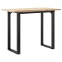 Mesa de comedor marco O madera maciza pino acero 100x50x75,5 cm de , Mesas de cocina y de comedor - Ref: Foro24-3282741, Prec...