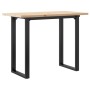 Mesa de comedor marco O madera maciza pino acero 100x50x75,5 cm de , Mesas de cocina y de comedor - Ref: Foro24-3282741, Prec...