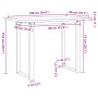 Mesa de comedor marco O madera maciza pino acero 100x50x75,5 cm de , Mesas de cocina y de comedor - Ref: Foro24-3282741, Prec...