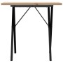 Mesa de comedor marco X madera maciza pino y acero 80x50x75,5cm de , Mesas de cocina y de comedor - Ref: Foro24-3282760, Prec...