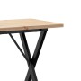 Mesa de comedor marco X madera maciza pino y acero 80x50x75,5cm de , Mesas de cocina y de comedor - Ref: Foro24-3282760, Prec...