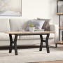 Mesa de centro marco Y madera maciza pino y acero 100x50x45,5cm de , Mesas de cocina y de comedor - Ref: Foro24-3282776, Prec...