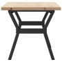 Mesa de centro marco Y madera maciza pino y acero 100x50x45,5cm de , Mesas de cocina y de comedor - Ref: Foro24-3282776, Prec...