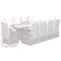 Set de comedor jardín 11 pzas con cojines ratán sintético negro de , Conjuntos de jardín - Ref: Foro24-3277636, Precio: 2,00 ...