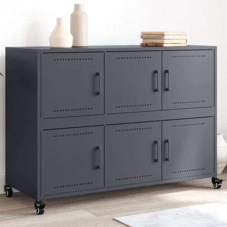 Aparador acero gris antracita 100,5x39x72 cm de , Aparadores - Ref: Foro24-846742, Precio: 183,41 €, Descuento: %