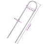 Clavijas de tierra forma U 50 uds acero galvanizado 15x3,5 cm de , Accesorios para tiendas de campaña - Ref: Foro24-4009364, ...