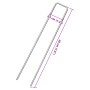 Clavijas de tierra forma U 50 uds acero galvanizado 20x3,5 cm de , Accesorios para tiendas de campaña - Ref: Foro24-4009366, ...