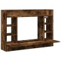 Escritorio de pared madera ingeniería roble ahumado 105x48x75cm de , Escritorios - Ref: Foro24-847972, Precio: 76,44 €, Descu...