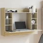 Escritorio de pared madera ingeniería roble Sonoma 105x48x75 cm de , Escritorios - Ref: Foro24-847970, Precio: 81,76 €, Descu...