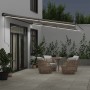 Toldo retráctil automático gris antracita y blanco 500x350 cm de , Toldos - Ref: Foro24-3215818, Precio: 581,16 €, Descuento: %