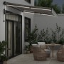 Toldo retráctil automático luz LED antracita blanco 350x250 cm de , Toldos - Ref: Foro24-3310229, Precio: 528,76 €, Descuento: %