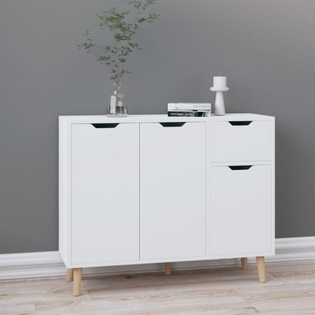 Aparador madera de ingeniería blanco brillante 90x30x72 cm de vidaXL, Aparadores - Ref: Foro24-326819, Precio: 148,21 €, Desc...