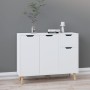Aparador madera de ingeniería blanco brillante 90x30x72 cm de vidaXL, Aparadores - Ref: Foro24-326819, Precio: 148,21 €, Desc...
