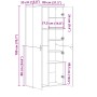 Aparador alto madera de ingeniería blanco 80x35x180 cm de , Taquillas y armarios de almacenamiento - Ref: Foro24-3276651, Pre...