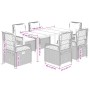 Set comedor de jardín 7 pzas con cojines ratán sintético beige de , Conjuntos de jardín - Ref: Foro24-3263024, Precio: 723,92...