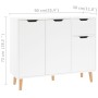 Aparador madera de ingeniería blanco brillante 90x30x72 cm de vidaXL, Aparadores - Ref: Foro24-326819, Precio: 148,21 €, Desc...