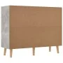 Aparador de madera de ingeniería gris hormigón 90x30x72 cm de vidaXL, Aparadores - Ref: Foro24-326817, Precio: 107,64 €, Desc...