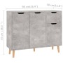 Aparador de madera de ingeniería gris hormigón 90x30x72 cm de vidaXL, Aparadores - Ref: Foro24-326817, Precio: 109,41 €, Desc...