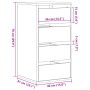 Cajonera de esquina madera de ingeniería negra 40x41x76 cm de , Cajoneras - Ref: Foro24-852862, Precio: 96,85 €, Descuento: %