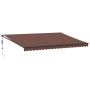 Toldo retráctil automático marrón 500x300 cm de , Toldos - Ref: Foro24-3215717, Precio: 454,16 €, Descuento: %