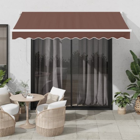 Toldo retráctil automático burdeos 300x250 cm de , Toldos - Ref: Foro24-3215708, Precio: 353,57 €, Descuento: %