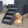 Dark gray 4-step folding dog ladder by vidaXL, Pet Steps and Ramps - Ref: Foro24-171172, Price: 61,96 €, Discount: %