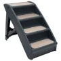 Dark gray 4-step folding dog ladder by vidaXL, Pet Steps and Ramps - Ref: Foro24-171172, Price: 61,96 €, Discount: %