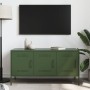 Mueble de TV de acero verde oliva 100,5x39x50,5 cm de , Muebles TV - Ref: Foro24-842950, Precio: 100,20 €, Descuento: %