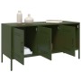 Mueble de TV de acero verde oliva 100,5x39x50,5 cm de , Muebles TV - Ref: Foro24-842950, Precio: 100,20 €, Descuento: %