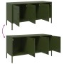 Mueble de TV de acero verde oliva 100,5x39x50,5 cm de , Muebles TV - Ref: Foro24-842950, Precio: 100,20 €, Descuento: %