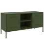 Mueble de TV de acero verde oliva 100,5x39x50,5 cm de , Muebles TV - Ref: Foro24-842992, Precio: 113,17 €, Descuento: %