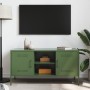 Mueble de TV de acero verde oliva 100,5x39x50,5 cm de , Muebles TV - Ref: Foro24-842992, Precio: 113,17 €, Descuento: %