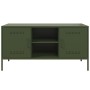 Mueble de TV de acero verde oliva 100,5x39x50,5 cm de , Muebles TV - Ref: Foro24-842992, Precio: 113,17 €, Descuento: %