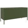 Mueble de TV de acero verde oliva 100,5x39x50,5 cm de , Muebles TV - Ref: Foro24-842992, Precio: 113,17 €, Descuento: %
