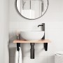 Estante de lavabo de pared de acero y madera maciza de roble de , Tocadores de baño - Ref: Foro24-3302563, Precio: 70,37 €, D...