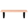 Estante de lavabo de pared de acero y madera maciza de roble de , Tocadores de baño - Ref: Foro24-3302563, Precio: 70,37 €, D...